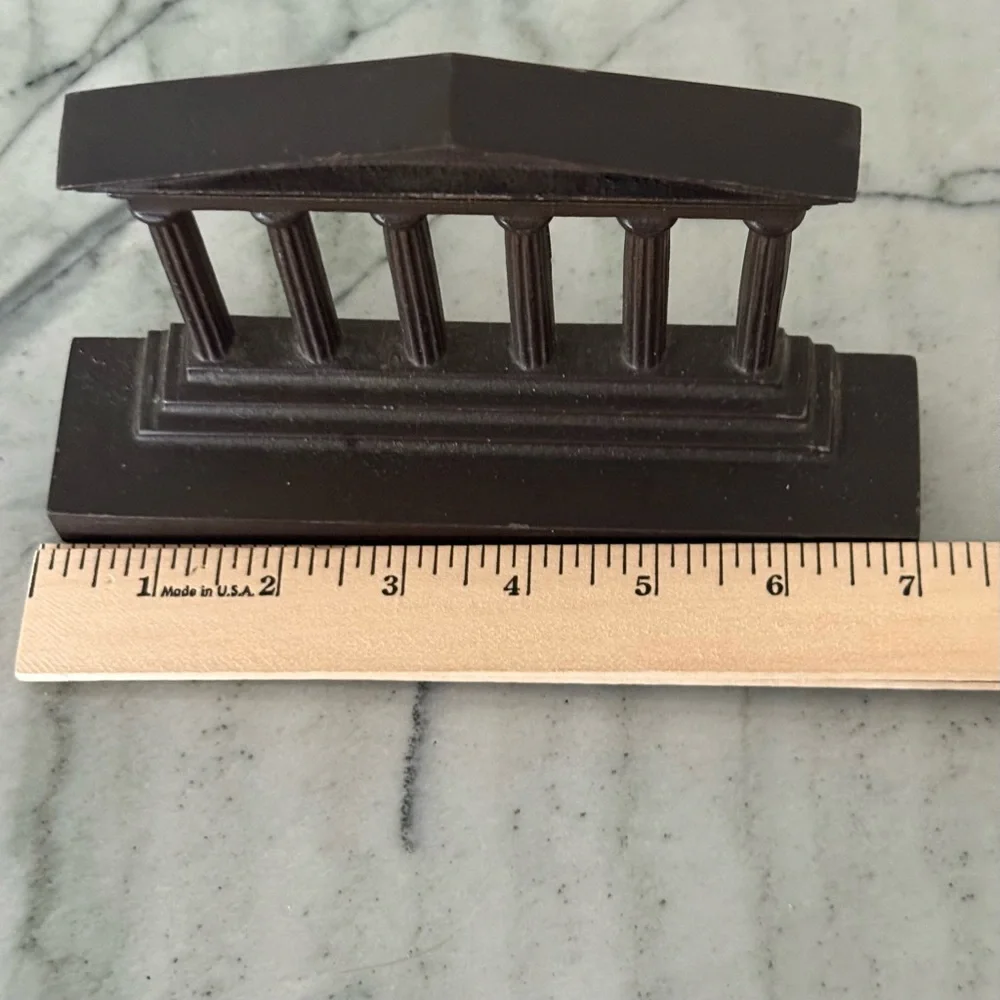 Bookends Antique Cast Iron Greek Temple Parthenon Bradley & Hubbard Style